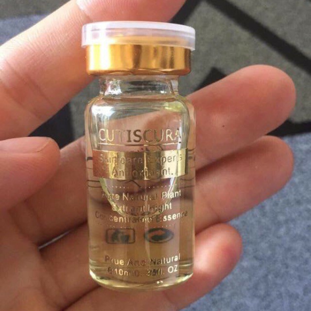 Tế Bào Gốc cutiscura 10ml Trắng da, mụn, nám, sẹo, kèm nút bóp nhỏ giọt