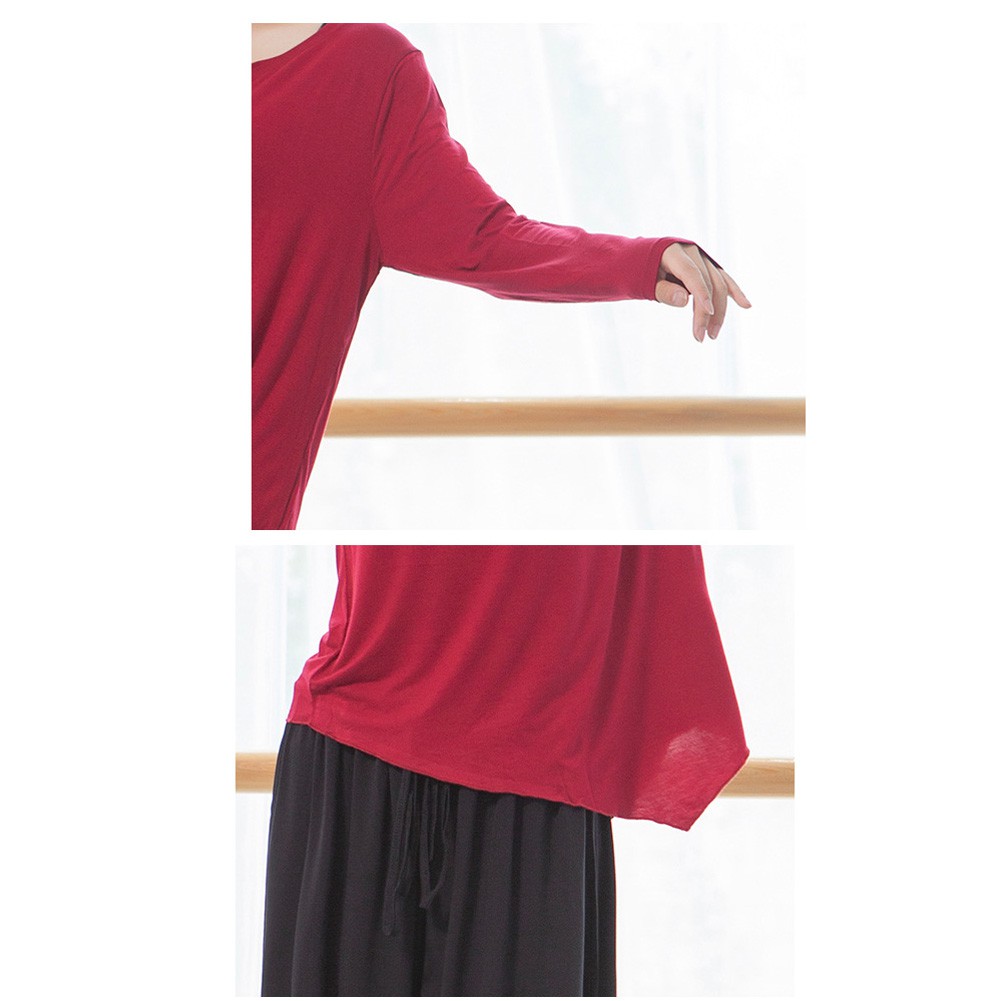 Áo Thun Thể Thao Tay Dài Dáng Rộng Thiết Kế Năng Động Hợp Thời Trang Cho Bạn Gái