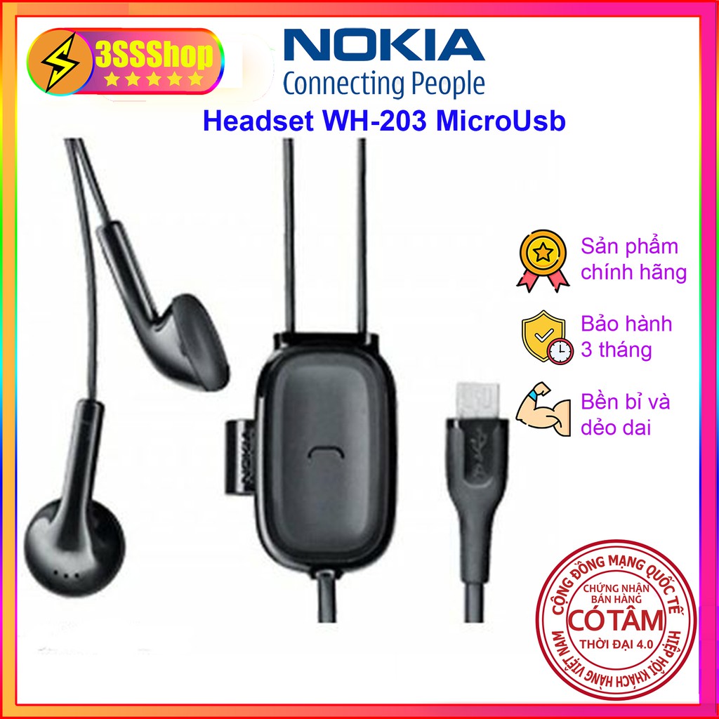 Tai nghe Nokia WH203 hàng theo máy Nokia 6500 6700 8800 chính hãng đã qua sử dụng