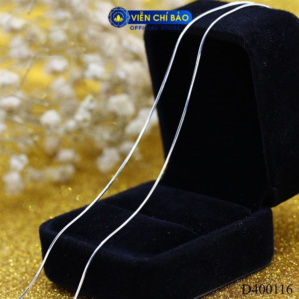 Dây chuyền bạc nữ CC tròn đá trắng bạc S925 thời trang phụ kiện trang sức nữ Viễn Chí Bảo M400042-D400116
