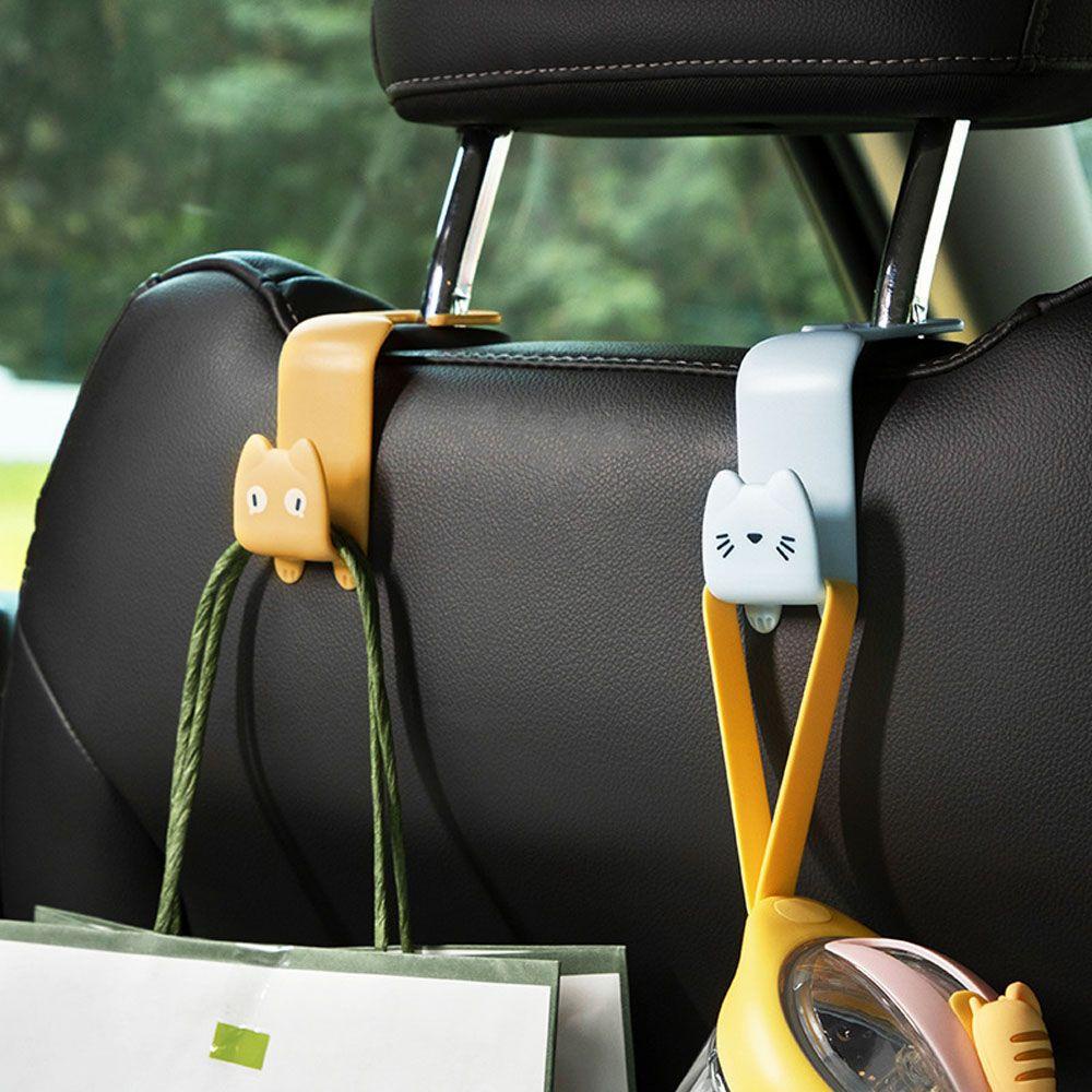 Set 2 móc treo đồ gắn tựa đầu sau ghế ngồi xe hơi bền bỉ phổ biến nhiều màu sắc sáng tạo đa năng chất lượng cao