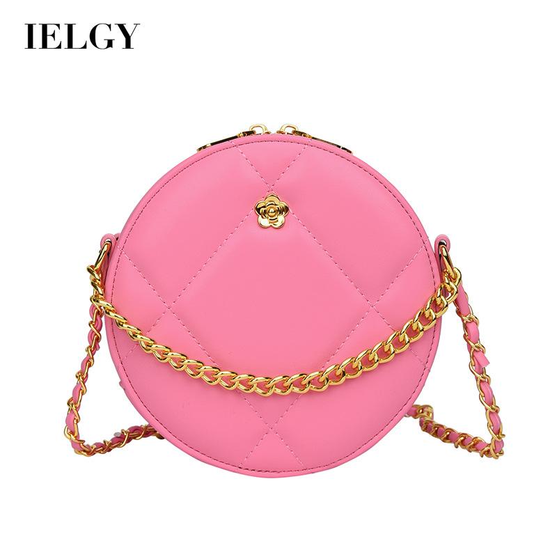 Túi Đeo Chéo Dây Mắt Xích Tròn Đính Kim Cương Dành Cho Nữ