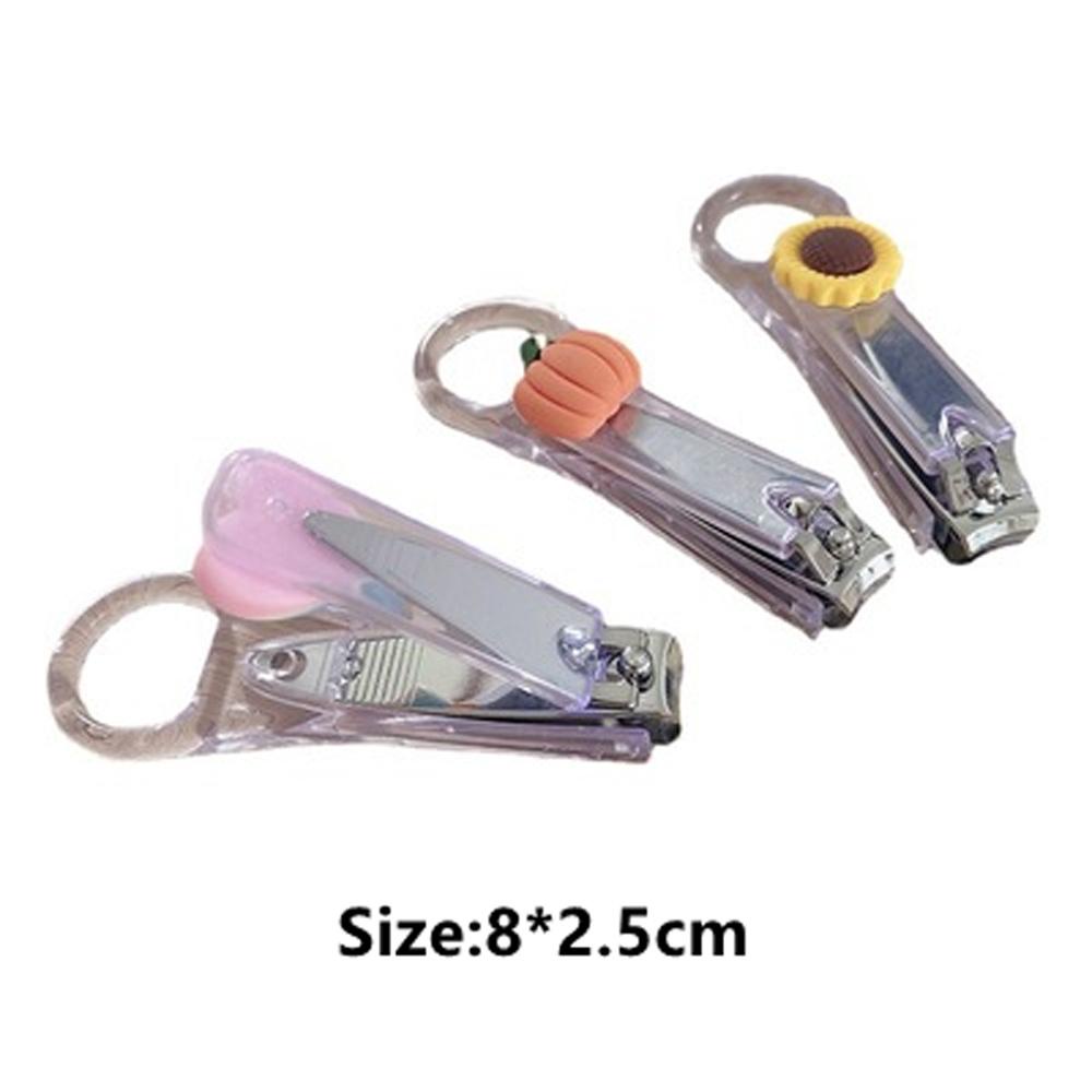 Kềm Cắt Móng Tay Mini Trong Suốt Họa Tiết Hoa Trái Cây Hoạt Hình Sáng Tạo Cho Nữ