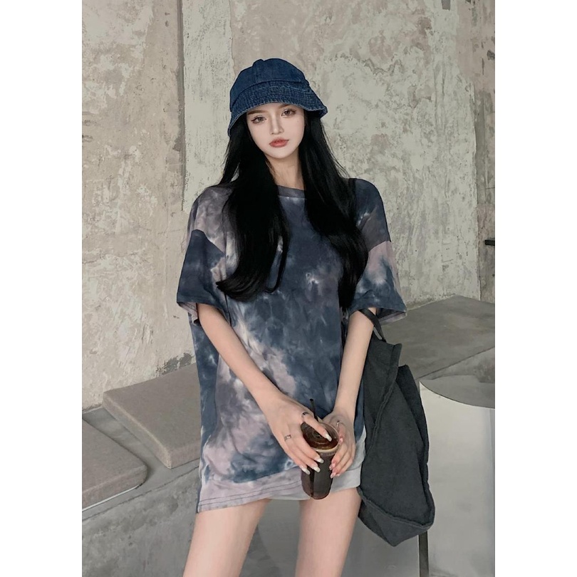 Áo Thun Ngắn Tay Hở Lưng Dáng Rộng Phong Cách Hàn Quốc Mùa Hè Hàng Mới 2022 Dành Cho Bạn Nữ