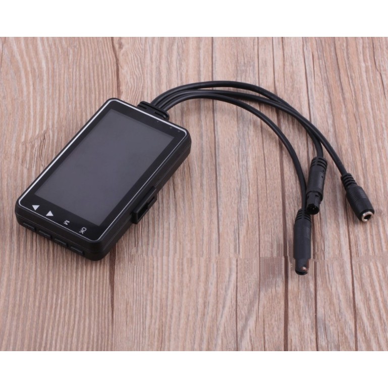 Camera hành trình xe máy màn hình 3 inch, camera trước và sau