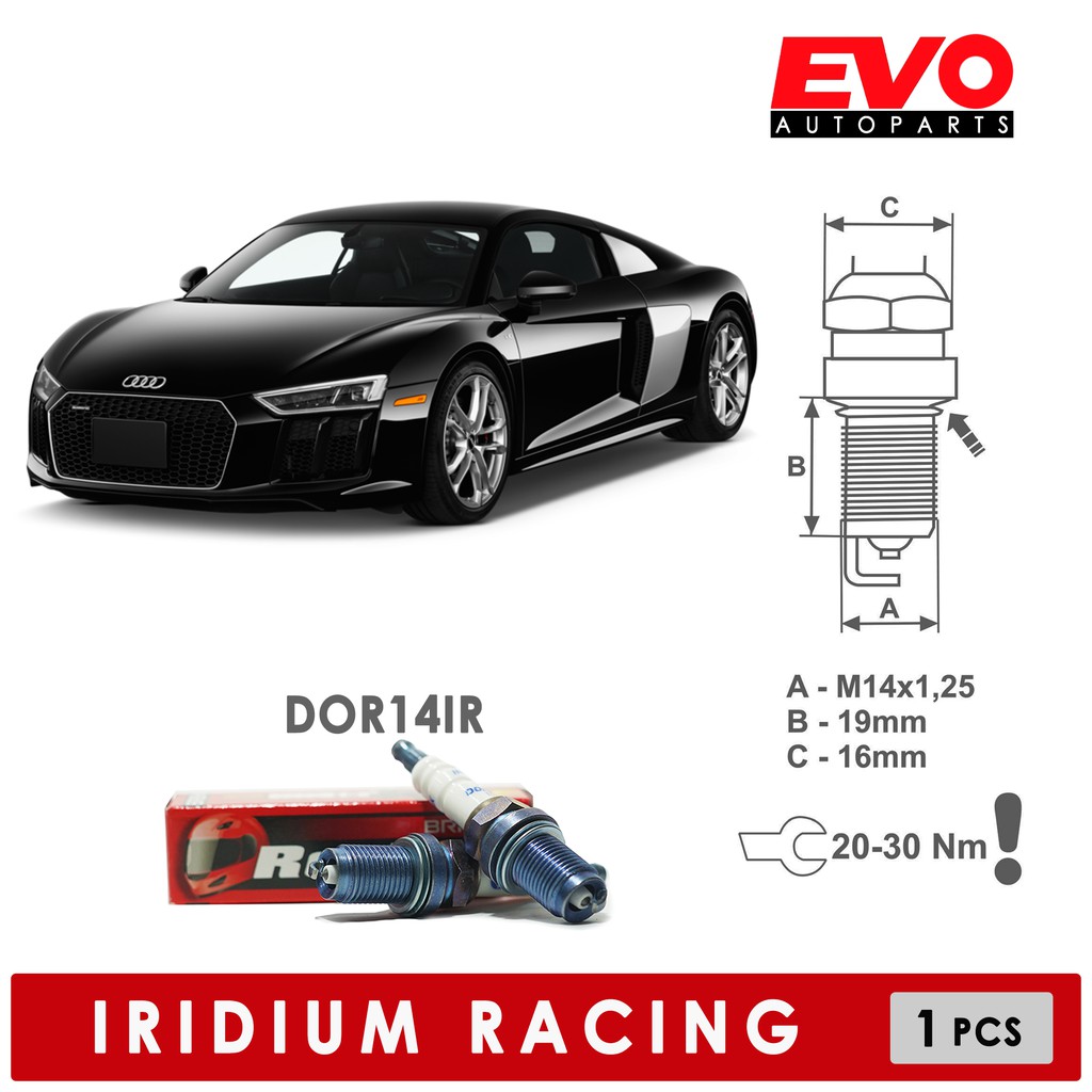 Bugi Đánh Lửa Chuyên Dụng Cho Xe Hơi Audi R8 DOR14IR