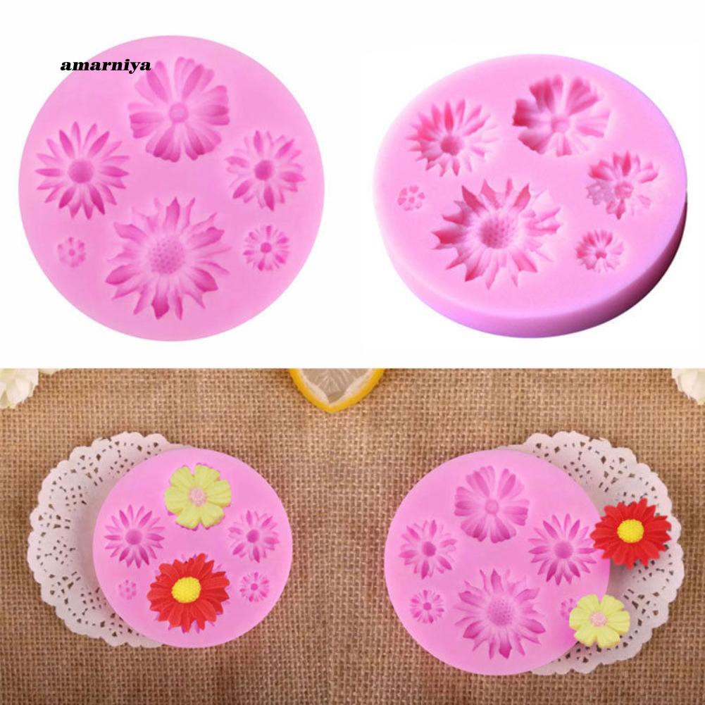 Khuôn silicon làm bánh đa năng tiện dụng hình bông hoa xinh xắn