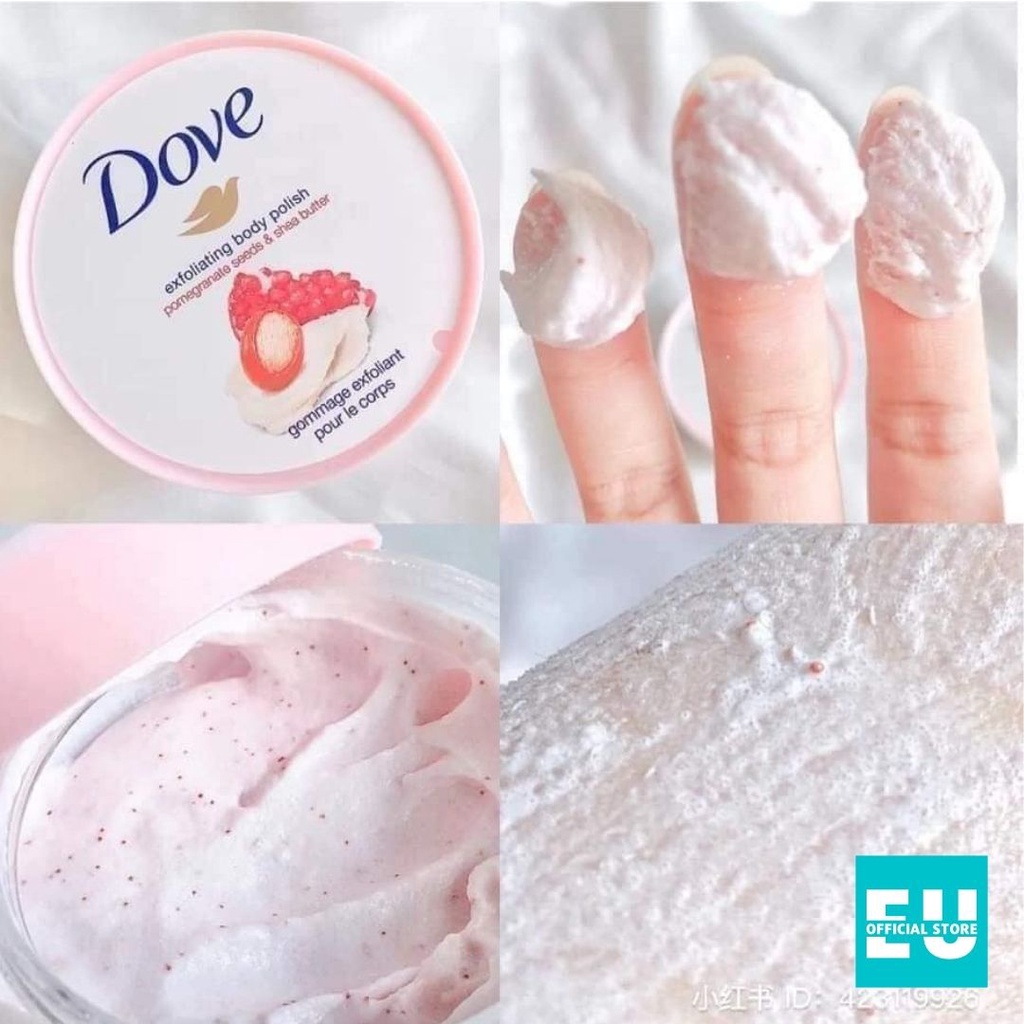 [ Bản Đức - Mỹ ] Tẩy Da Chết Toàn Thân DOVE Chăm Sóc Da Dưỡng Trắng Cấp Ẩm Exfoliating Body Polish