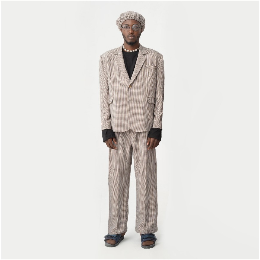 Áo Blazer AODEC Two Blazer Brown caro | BigBuy360 - bigbuy360.vn