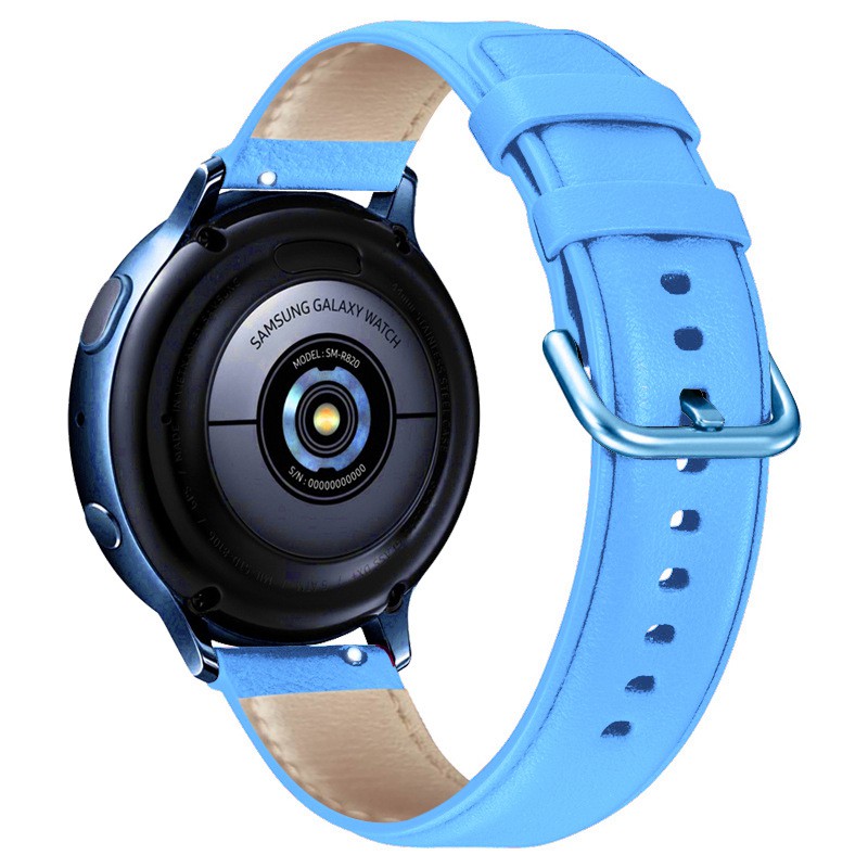 Dây đeo bằng da chính hãng 20mm cho Samsung Galaxy Watch Active 2 42mm Gear S2 S3 Active2 Vòng đeo tay Huawei Amazfit bip