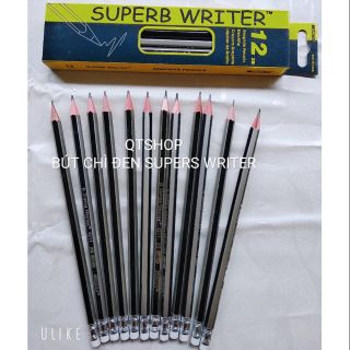 (thanh lý nghỉ bán)  HỘP 12 BÚT CHÌ ĐẸP 2B SUPERB WRITER
