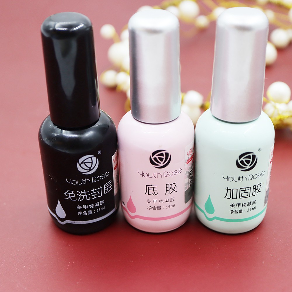 Sơn gel top base hoa hồng loại tốt Nail Hà Thành Chính Hãng chai 15ml