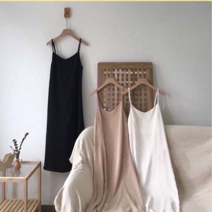 [ Mã FAMAYWA2 giảm 10K đơn 50K] Váy 2 dây 🐷FREESHIP🐷 Đầm suông chất đũi lụa trơn basic nữ LAVUSA | BigBuy360 - bigbuy360.vn