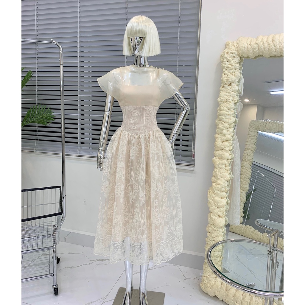 VÁY TAY RƠI ĐÍNH NGỌC CHÂN XOÈ-Kianvu