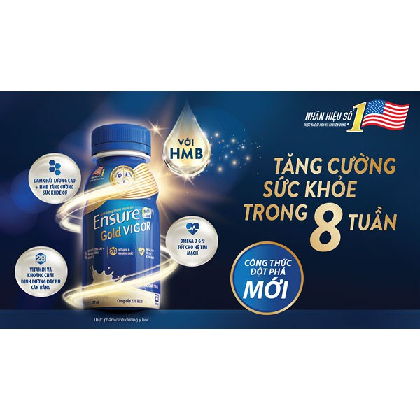 Lốc 6 Chai Sữa Nước Ensure Gold Vigor 237ml