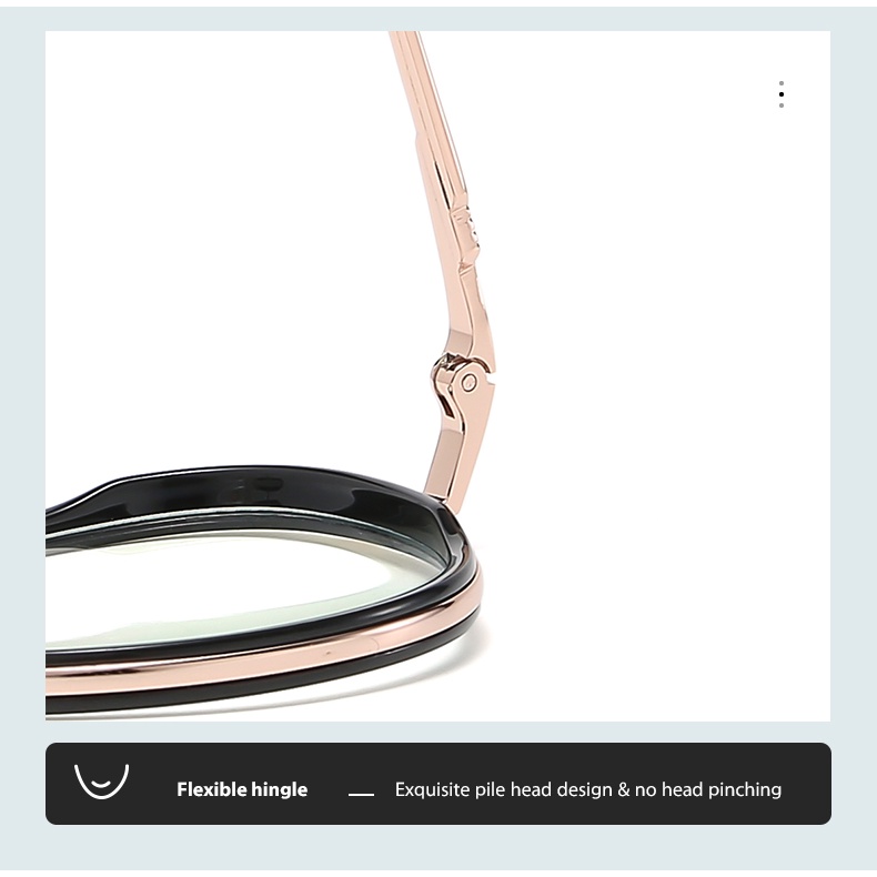 Mắt kính ZELIN ZC808 gọng tròn kim loại chống ánh sáng xanh phong cách retro