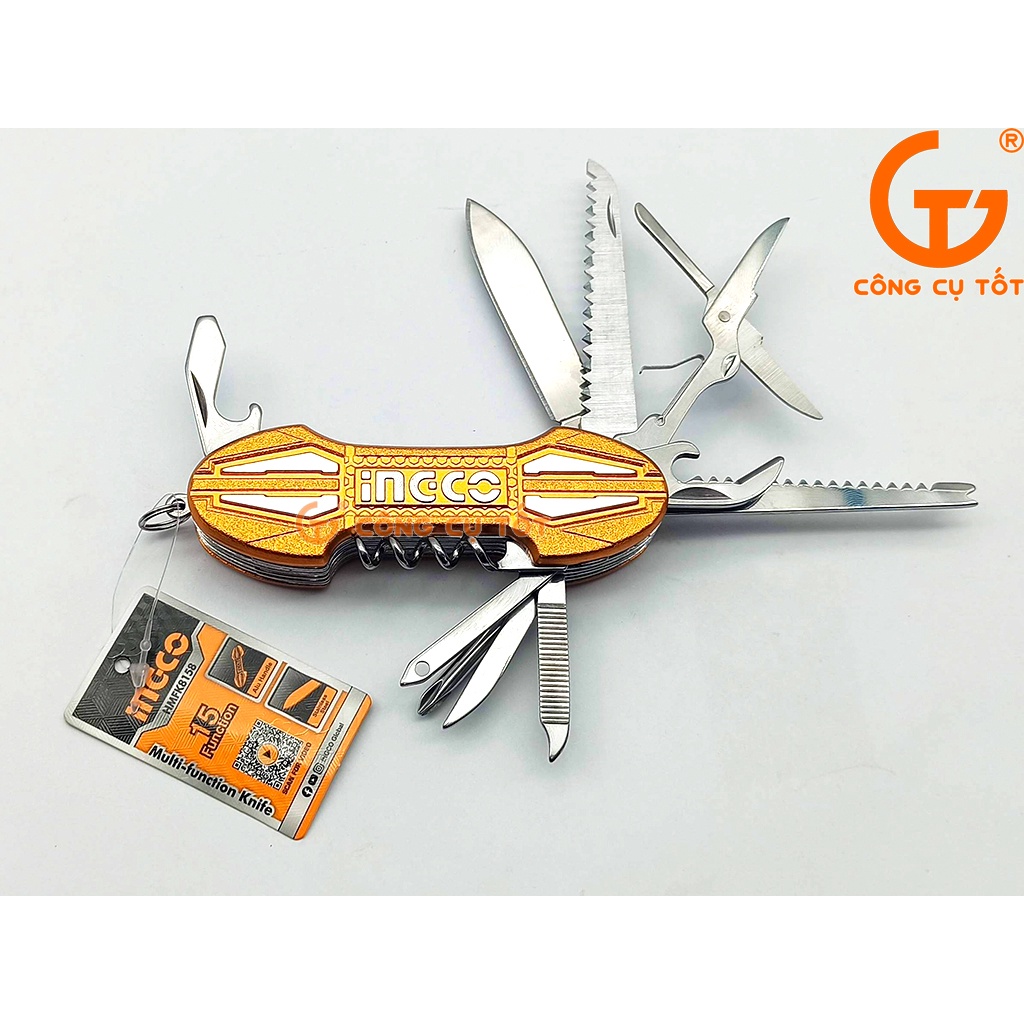 Dụng cụ đa năng bỏ túi vỏ nhôm 15 món Ingco HMFK8158