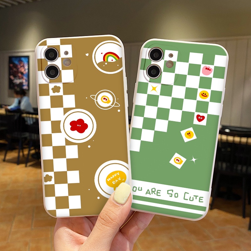 Ốp lưng iphone caro icon cảm xúc siêu ấn tượng 6/6plus/7plus/8/8plus/xs/11/12/13/pro/max/plus/promax ốp vuông iphone
