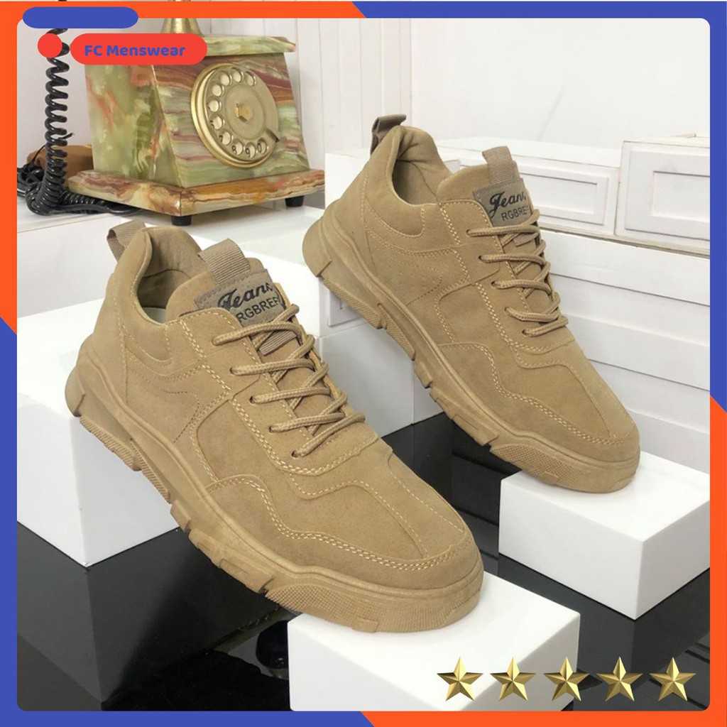 Giày Nam Da Lộn 🔴𝑭𝑹𝑬𝑬𝑺𝑯𝑰𝑷🔴 Giày Nam Da Lộn Cao Cấp [ Hàng Độc Nhập Khẩu]- Bảo Hành Dài 12 Tháng - SNK918 Màu Nâu