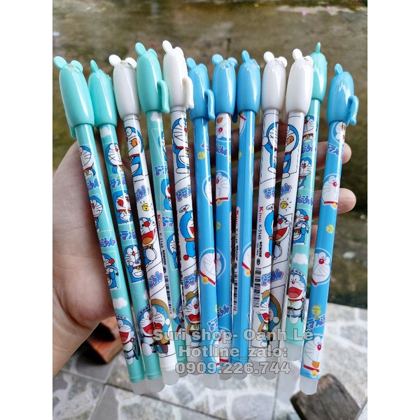 Hộp 12 cây bút gel mực tím xoá được Doremon  phù hợp cho lứa tuổi học sinh