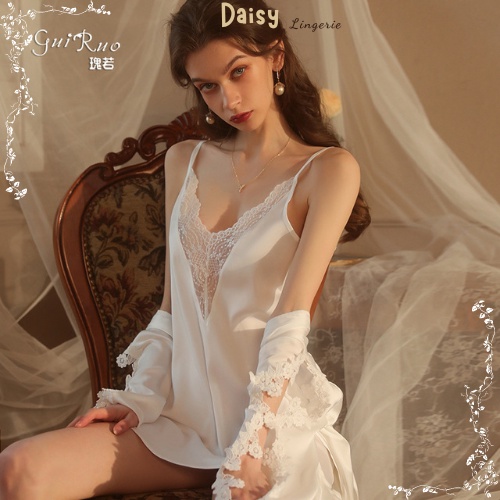 [Hỏa Tốc, Bảo Mật] Váy Ngủ Sexy Gợi Cảm Đầm Ngủ Lụa 2 Dây Phối Ren Cổ Chữ V Xẻ Ngực Cao Cấp - Mã VN021