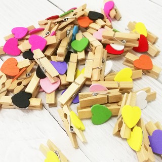 COMBO 10 CHIẾC Kẹp gỗ hình trái tim T10S4.3-2019 - COMBO 10 CHIẾC