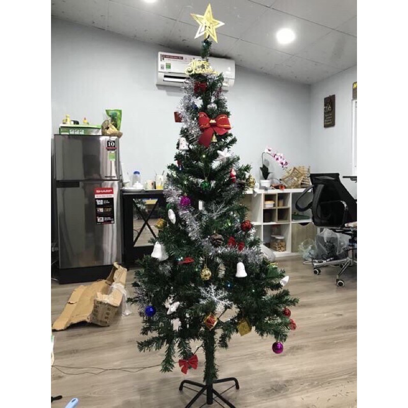 CÂY THÔNG NOEL 1M5 FULL ĐẦY ĐỦ PHỤ KIỆN ẢNH THẬT