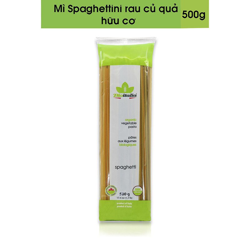 Mì Spaghettini rau củ quả hữu cơ 500g