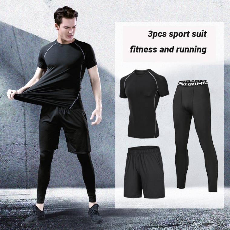 Bộ Đồ Bơi 3 Món Áo Tay Dài + Quần Short + Quần Dài Nhanh Khô Thời Trang Cho Nam Đẹp Xịn