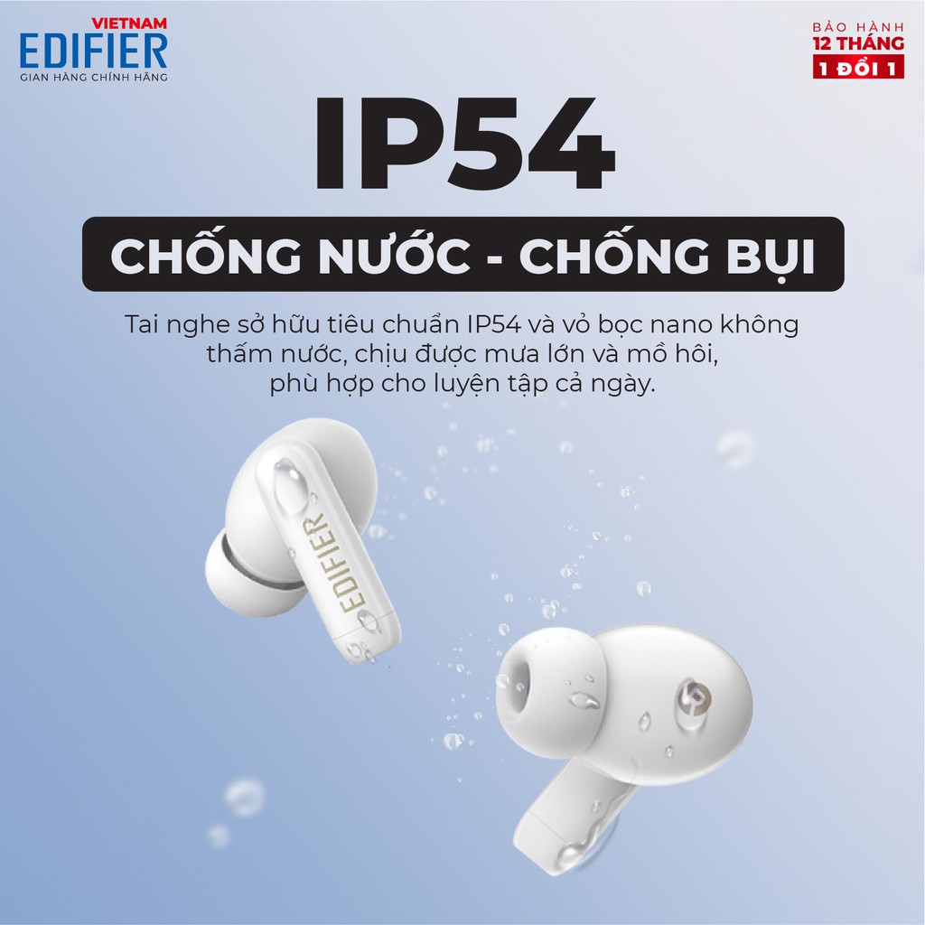 Tai nghe Bluetooth 5.0 EDIFIER TWS 330NB - Bản quốc tế mới nhất - Thời gian hoạt động 20 giờ - Chính hãng