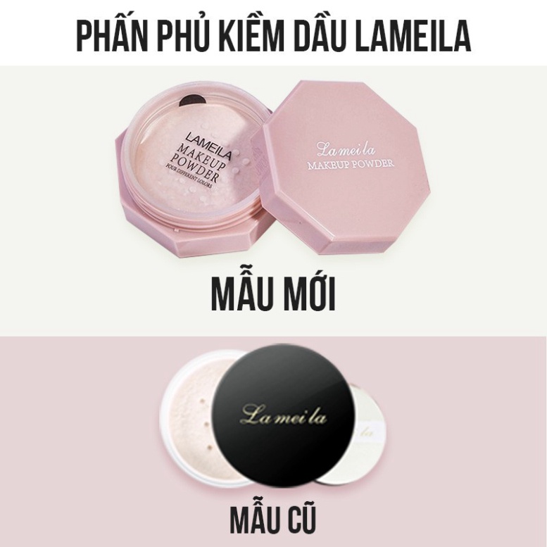 Bộ trang điểm Lameila 6 món cơ bản kem nền, phấn phủ, son kem, mascara, kẻ mày, kẻ mắt bộ makeup tiện lợi HATOLA