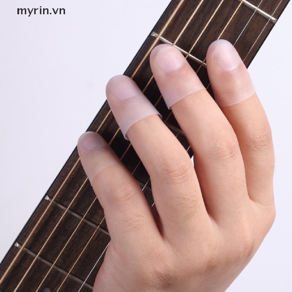 Bộ 4 Phụ Kiện Bọc Đầu Ngón Tay Bằng Silicone Cho Đàn Ghita