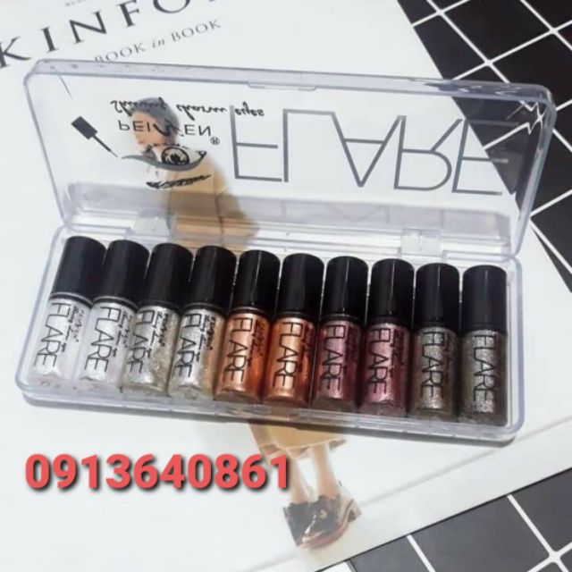 1 sét nhủ màu mắt 10 cây