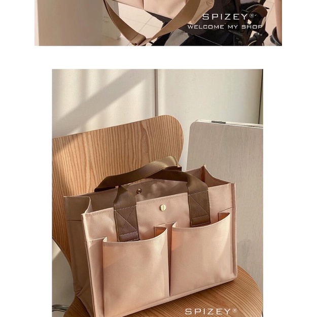 Túi vải be nhiều ngăn có khoá