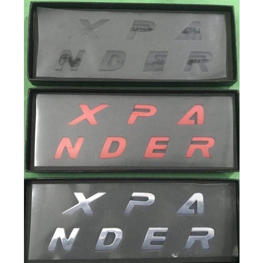 Logo chữ Xpander Inox gắn nắp Capo cao cấp, cá tính