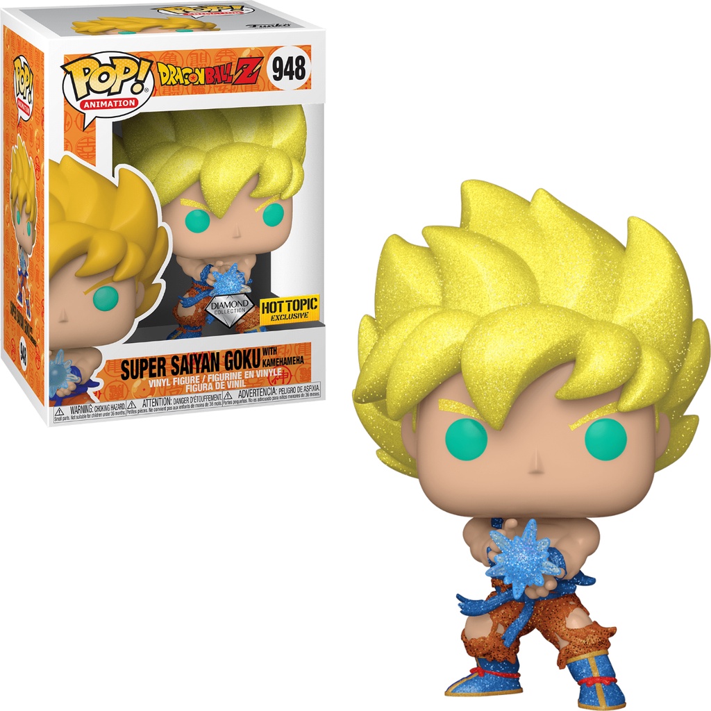 Đồ chơi mô hình funko pop 948 Super Saiyan Goku With Kamehameha (Diamond Glitter) - Dragon Ball