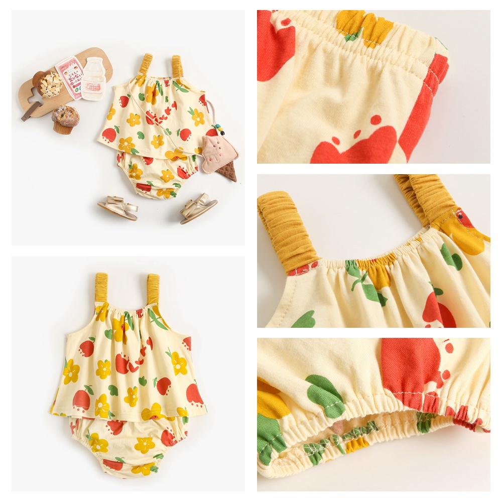 Bộ quần áo SANLUTOZ cho bé sơ sinh/ bé gái hình bông hoa