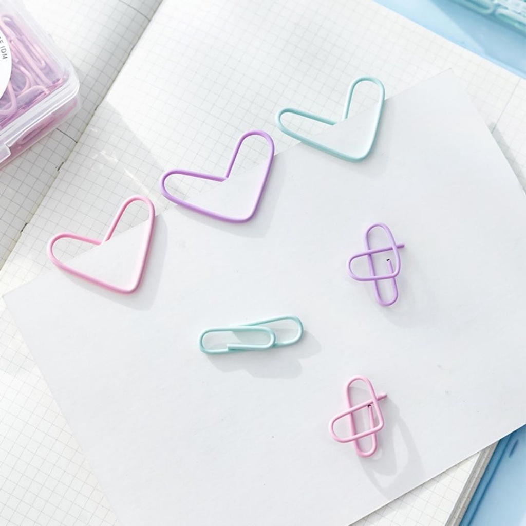 Hộp ghim kẹp giấy màu pastel