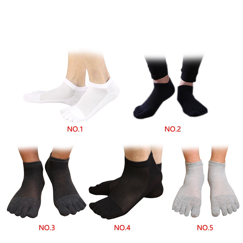 Tất cotton lưới thể thao 5 ngón cho nam