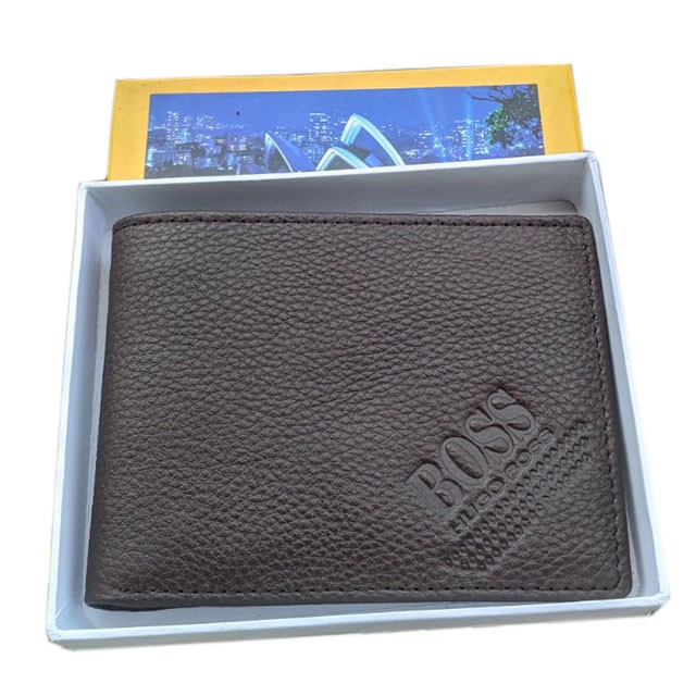 Ví nam BOSS da bò sáp Mexico 100% nhập khẩu - bóp da nam dáng Ngang Sang Trọng - Đẳng Cấp [ Bh 24 tháng]