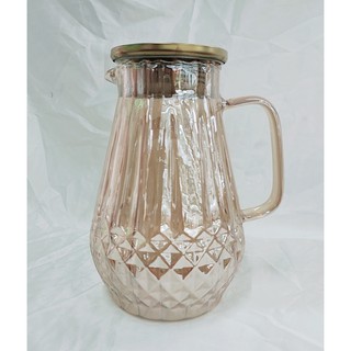 Bình đựng nước màu vàng thủy tinh chịu nhiệt 400 độ c dung tích 1,7l