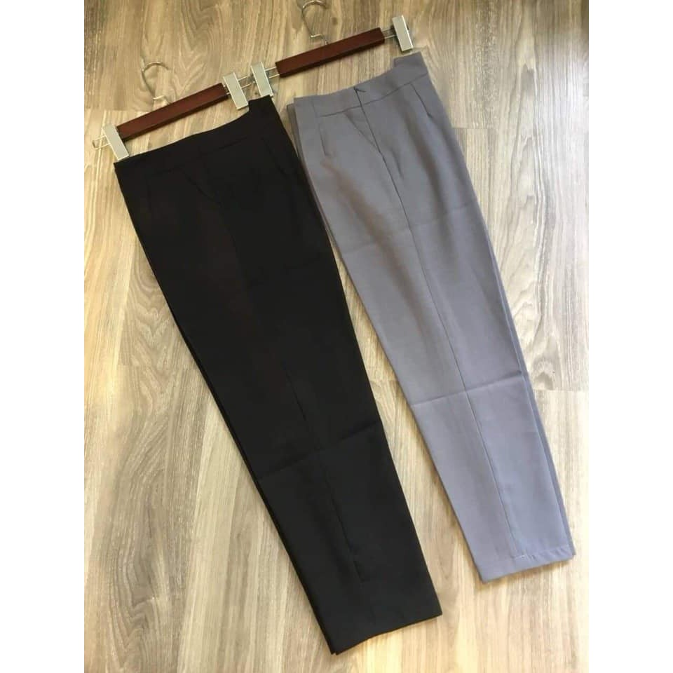 QUẦN BAGGY NỮ KHÓA GIỌT LỆ HÔNG QUẦN TÂY NỮ VẢI TUYẾT MƯA