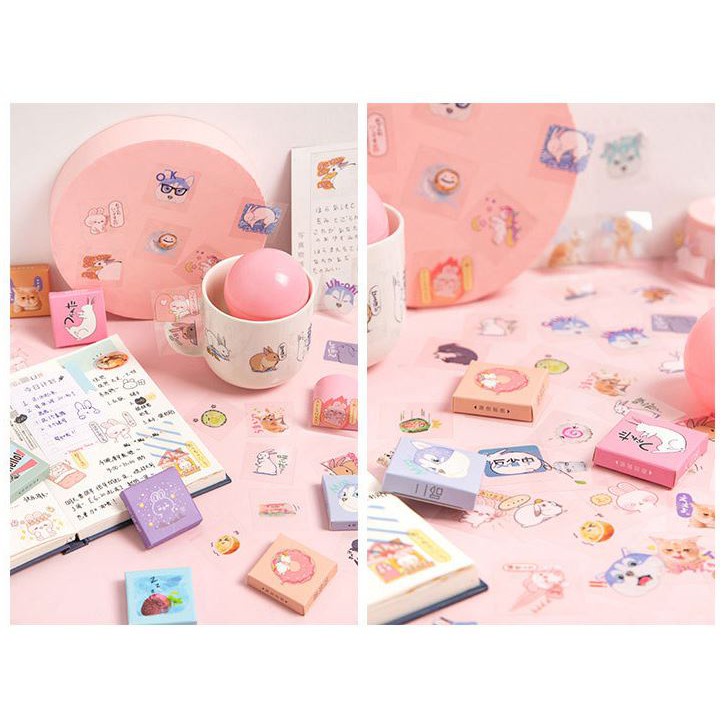 Bộ 45 Sticker Trong Suốt Mèo Xinh Và Ngựa Unicorn E76