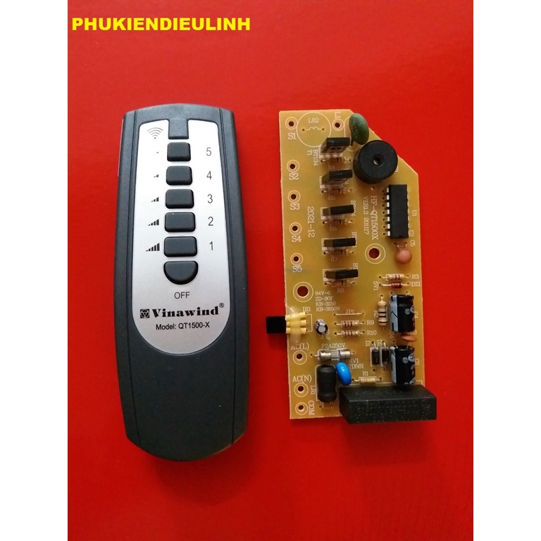(CHÍNH HÃNG) ĐIỀU KHIỂN,VỈ MẠCH QUẠT TRẦN ĐIỆN CƠ THỐNG NHẤT.VINAWIND 5 CÁNH QT1500X