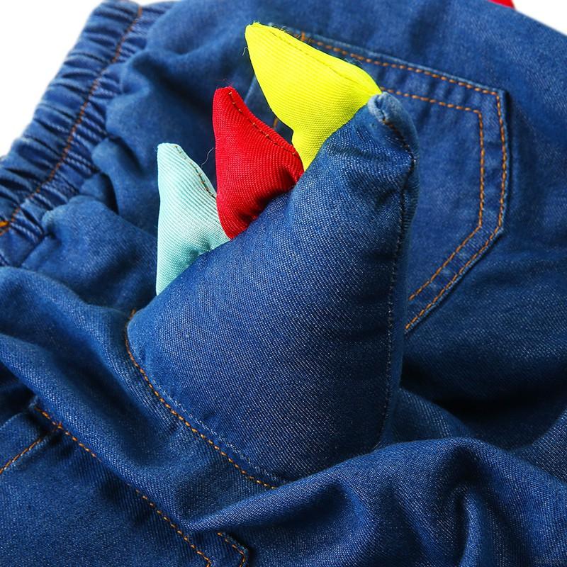 Quần short denim có đuôi khủng long cho bé trai từ 0-3 tuổi