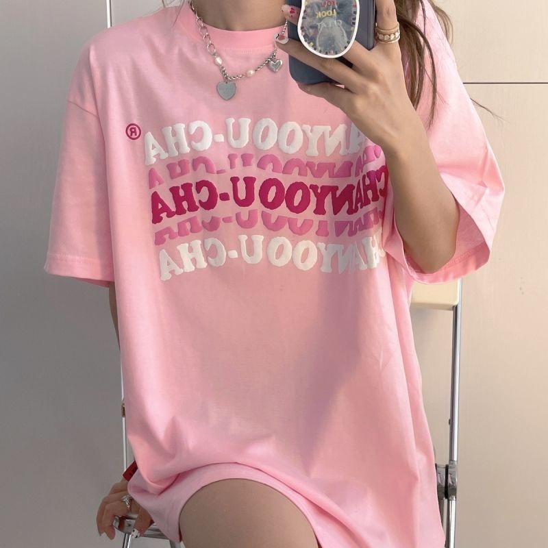 NRVP Áo thun tay ngắn cổ tròn thời trang mùa hè phong cách đường phố nhật bản 2022 cho nữ