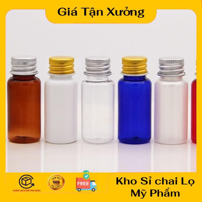 Chai Chiết Mĩ Phẩm ❤ TRÙM SỈ ❤ Chai nhựa pet nắp vặn nhôm 30ml,20ml chiết mỹ phẩm , phụ kiện du lịch