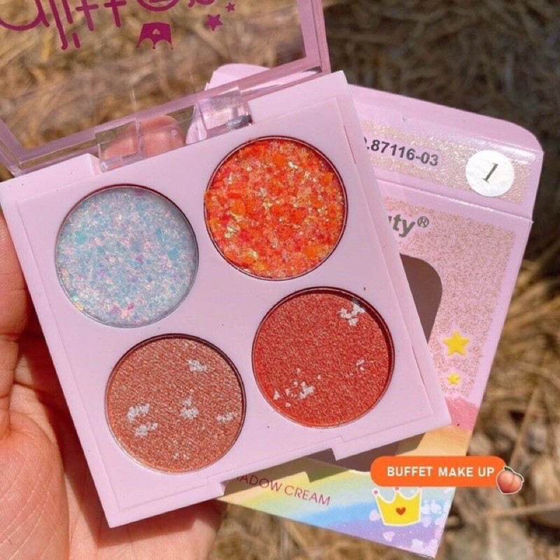 Phấn mắt nhũ 4 ô Kiss beauty | BigBuy360 - bigbuy360.vn