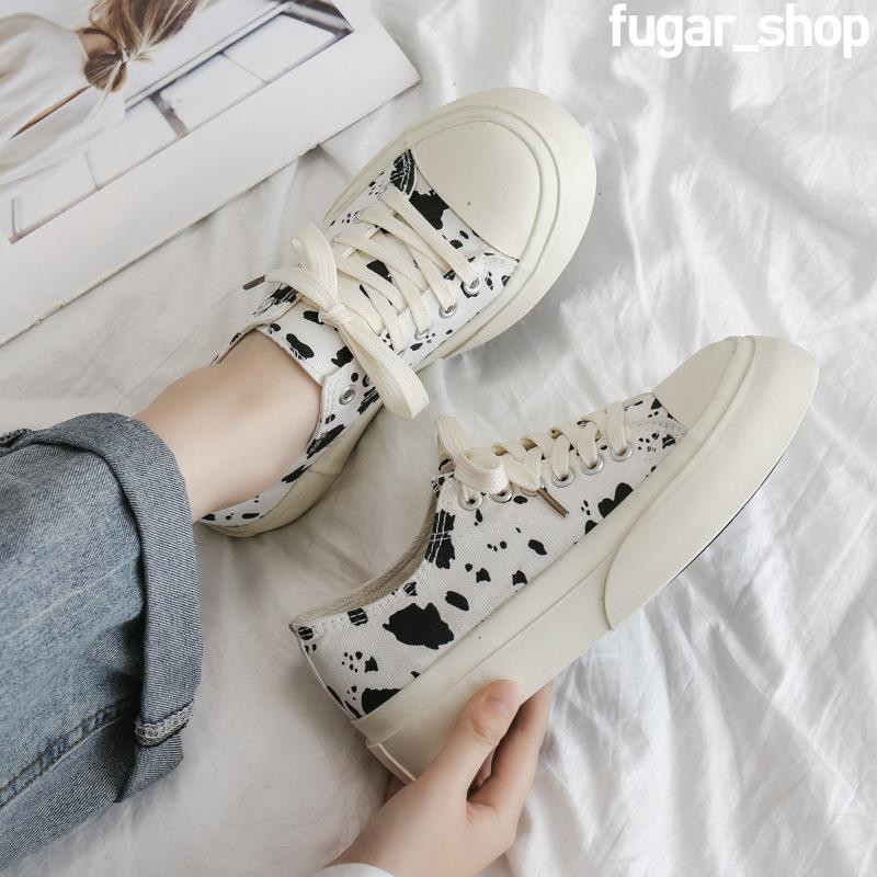 Plus Giày Canvas Họa Tiết Da Báo Size Lớn 35-44 2021