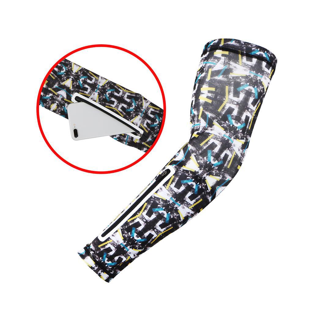 Ống Tay Áo Nén Khí Chống Trượt Chống Tia UV Kèm Túi Đựng Điện Thoại Tiện Dụng
